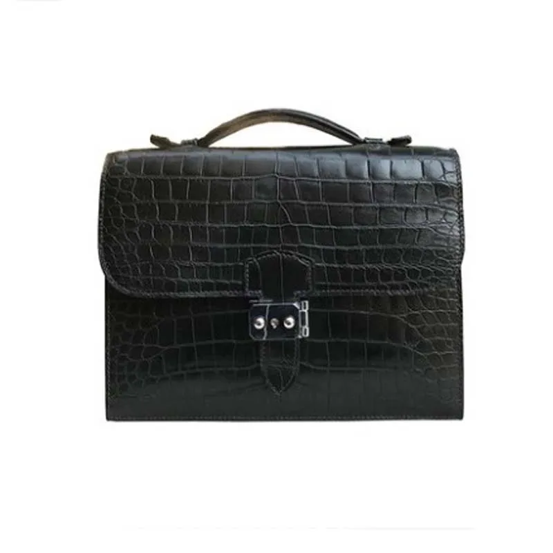 KEXIMA yongliang men crocodile  leather bag new crocodile female handbag fashionable male handbag briefcase for men and women