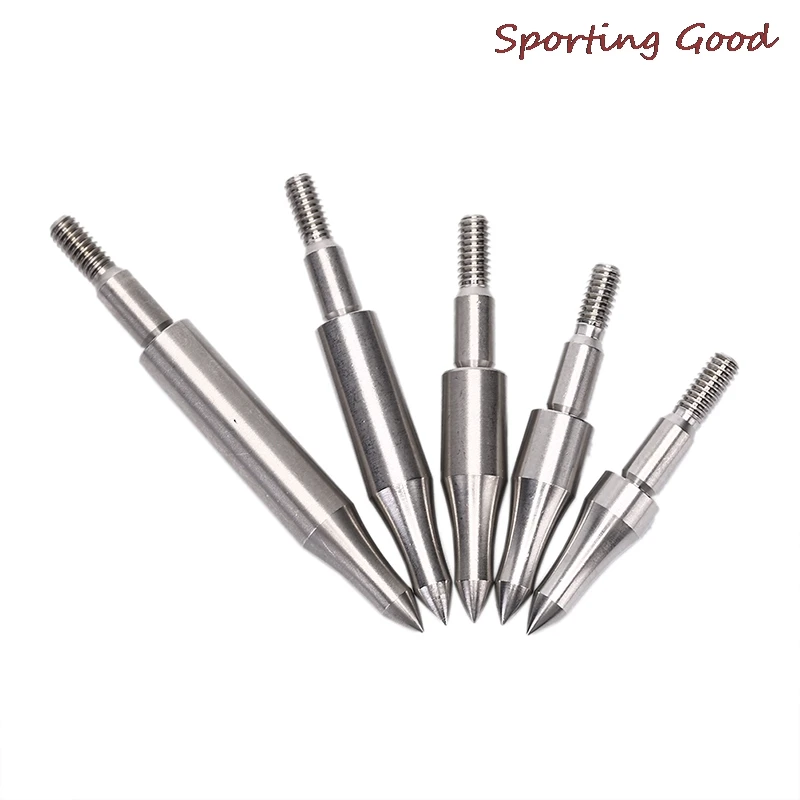 

DIY 100 125 150 200 250 Grain Stainless Steel Arrow Point Tip For OD7.6mm 7.9mm Arrow Shaft Broadhead Arrow Head