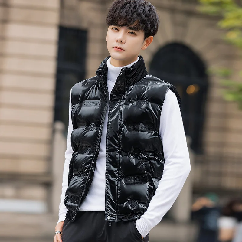 High Quality Men Winter White Duck Down Vest Jackets Men's Lightweight Water-Resistant Packable Puffer Sleeveless Vest Coats