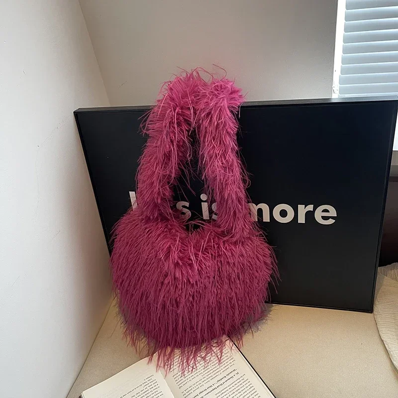 Модные плюшевые сумки через плечо в форме сердца индивидуальные роскошные