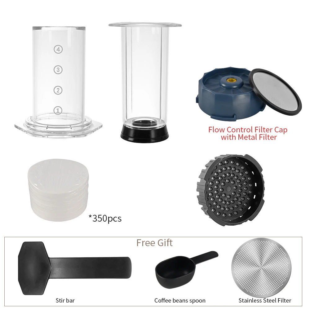 

CAFEMASY Портативный пластиковый френч-пресс для эспрессо 250 мл