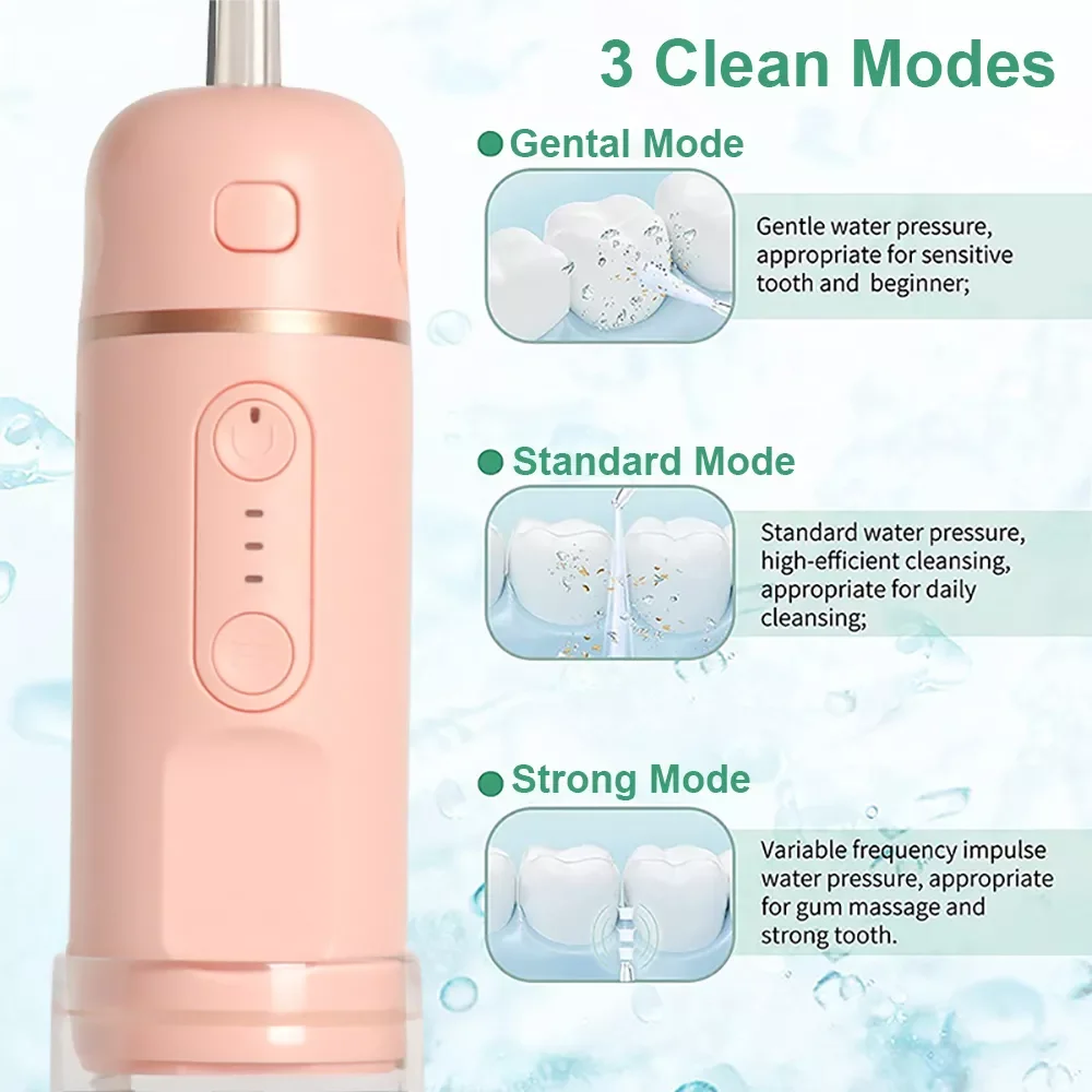 Dental Irrigator Water Flosser Portable Oral Irrigator For Teeth USB Rechargeable Mini Dental Floss Water Jet For Home Travel enlarge