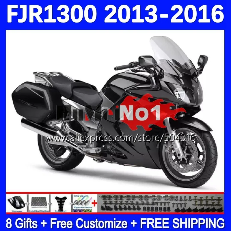 

Body For YAMAHA FJR1300A FJR-1300 FJR1300 13 14 15 16 160MC.86 FJR-1300A FJR 1300 A CC 2013 2014 2015 2016 Fairing Glossy Black