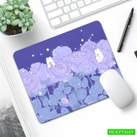 small mause pad deskmat cute rabbit mouse pad anime bunny mousepad purple kawaii accessories deskpad rubber mat