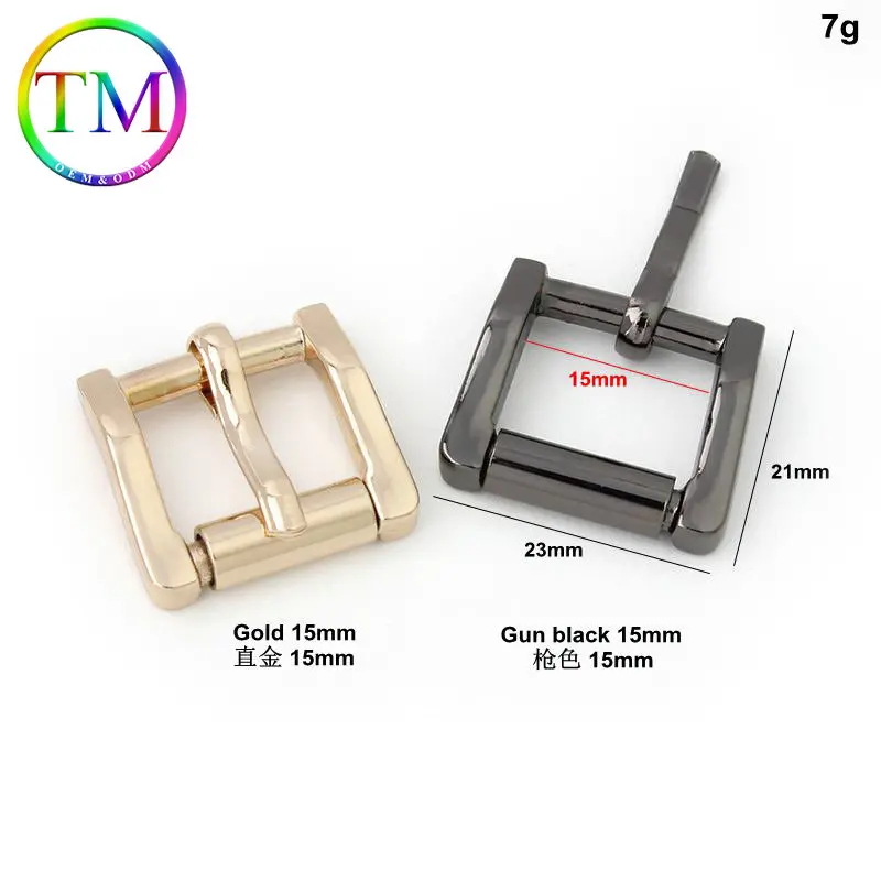 10-50Pcs 6Colors Metal Single Pin Buckle Handbag Strap Square Ring Adjuster Buckle For Belt Leather Craft Accessories