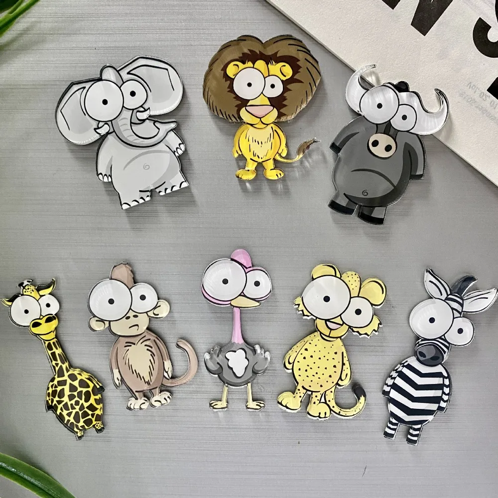 6 шт. персонализированные 3D мультяшные животные магниты на холодильник доска