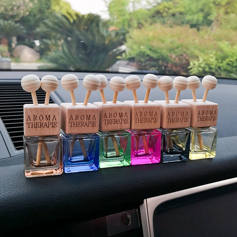 

Car Essential Oil Diffuser Empty Clear Glass Car Air Vent Decoration Bottle Perfume Diffuser Vials Aromatherapy Fragrance