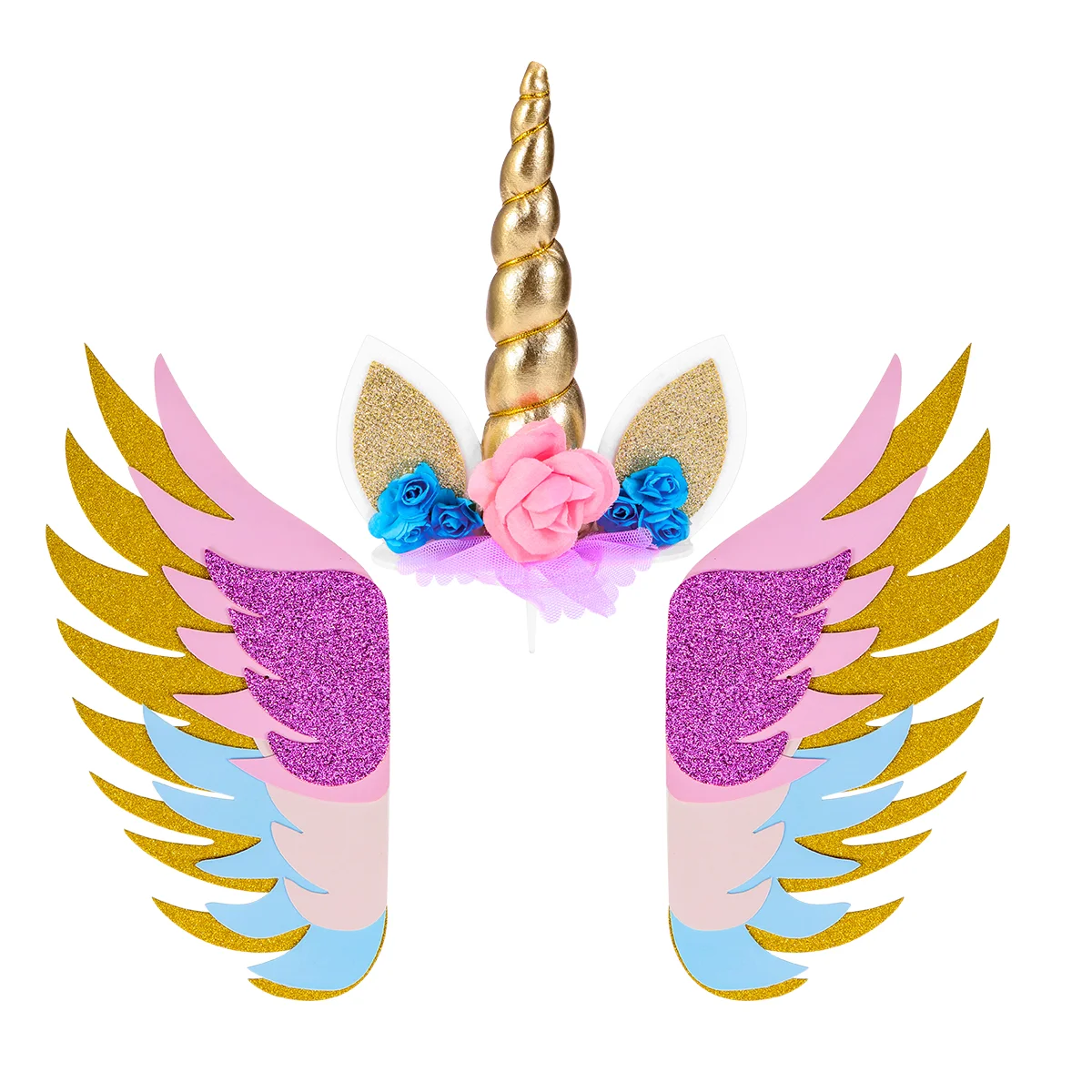 

Gold Decor Glitter Topper Paper Cake Insertion Card Birthday Cupcake Toppers Wedding