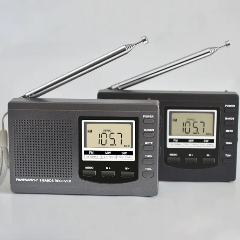 Многодиапазонный FM-радиоприемник MW SW цифровой будильник с ЖК-экраном