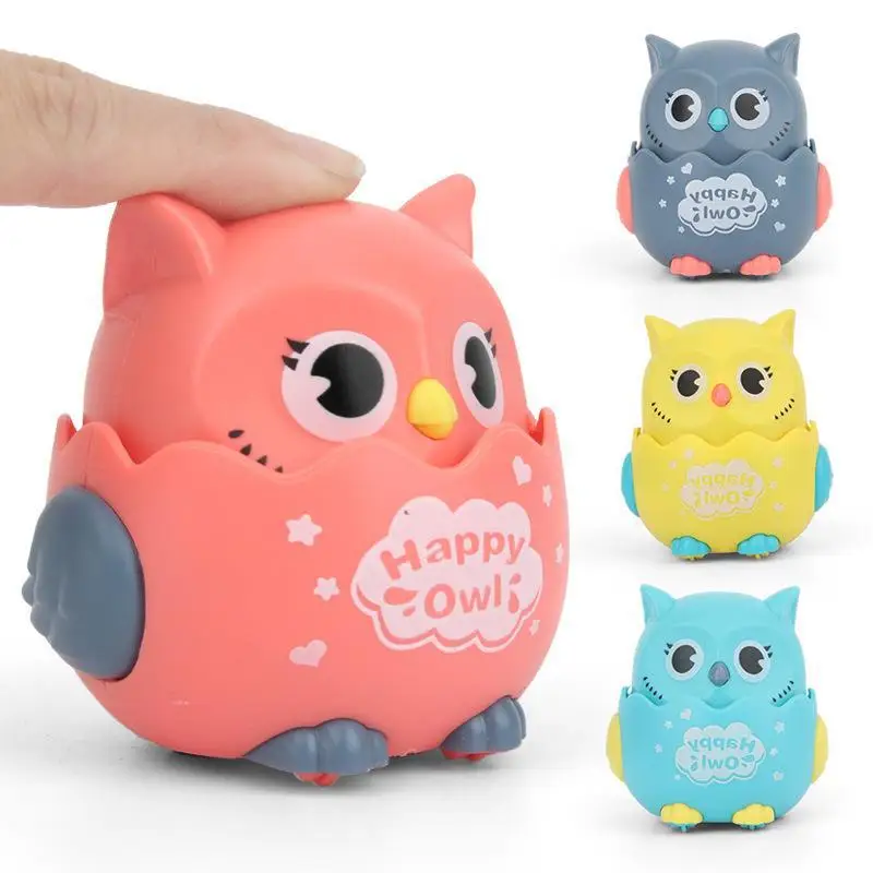 Funny Owl Inertial Car Classic Wind Up Toys Baby Boy Girl Pull Back Toys Kindergarten Kids Christmas Gifts Inertial Toy Car
