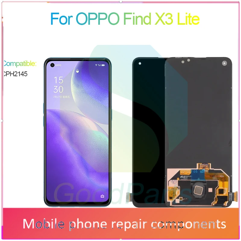 Фото Для OPPO Find X3 Lite ЖК-экран 6,43 дюйма CPH2145 Find X3 Lite Замена сенсорного дигитайзера в сборе №1