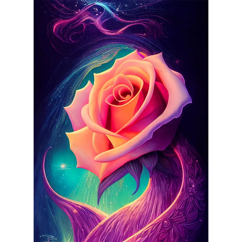 

New Arrival 5D Diamonds Painting Blooming Rose DIY Full Square Mosaic Embroidery Color Flower Cross Stitch Kits Home Decor Gift