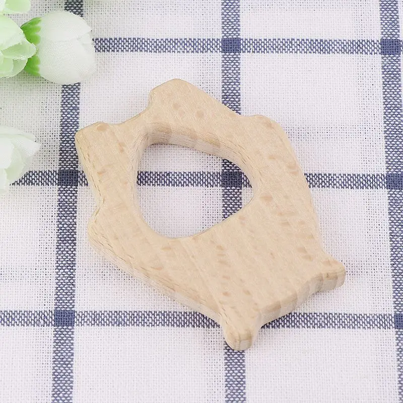 

Lovely Cartoon Baby Teething Nursing Wood Teether Baby Girl DIY Pendant Toys