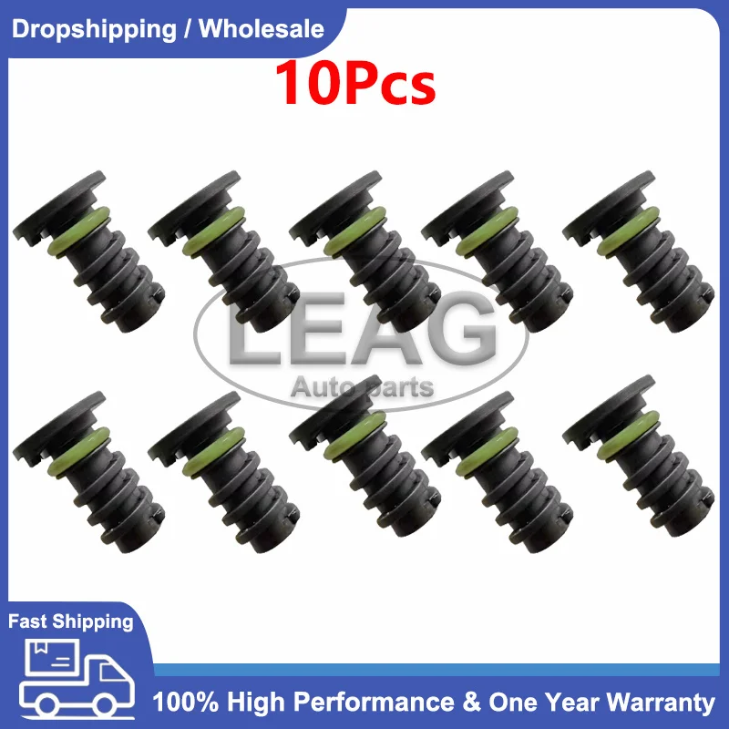 

10шт A 0029902017 0029902017 Зеленое, черное резиновое кольцо, сливная пробка масляного поддона двигателя, пластиковая заглушка для Mercedes-Benz C63 AMG S550 S550