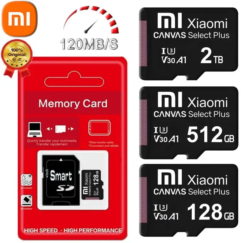 Оригинальная Xiaomi Φ 1TB Micro SD карта памяти TF/SD 128GB 256GB 512GB Mini Memory Card Class10 для