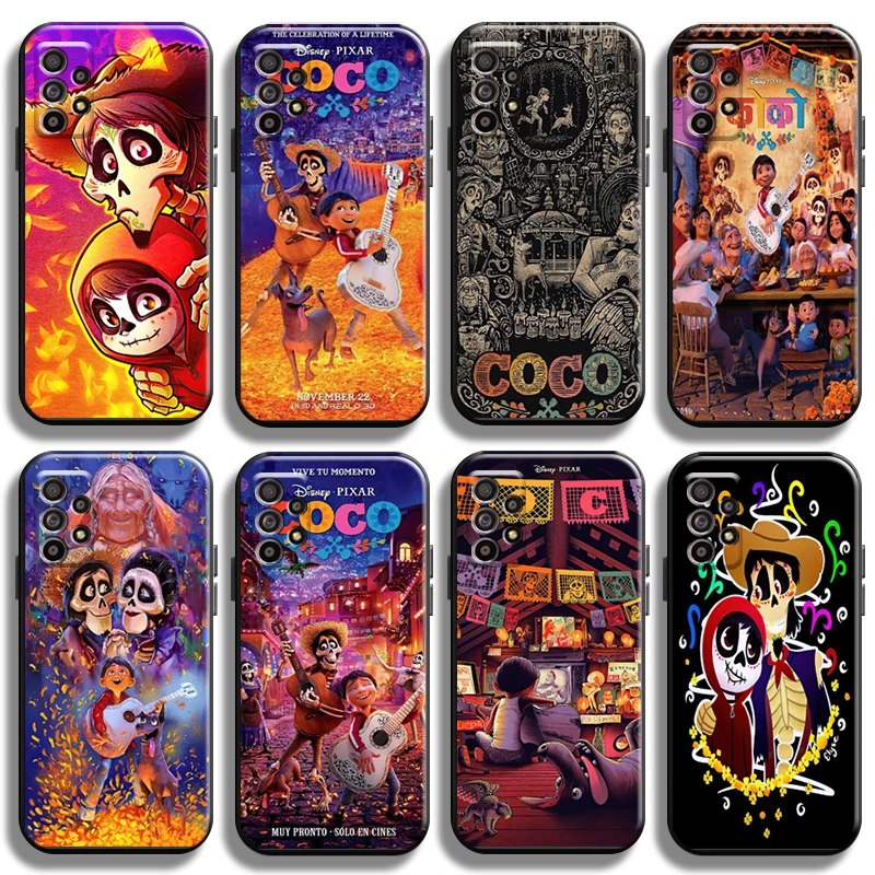 

Disney Coco Miguel Riveras Phone Case For Samsung Galaxy A52 4G A52 5G Full Protection Carcasa Shockproof Soft Liquid Silicon