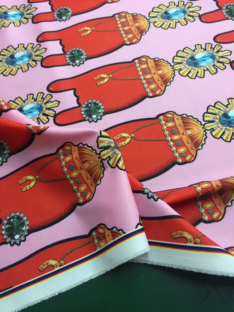 Итальянская полиэфирная ткань с принтом модный дизайн для детей рубашка платье