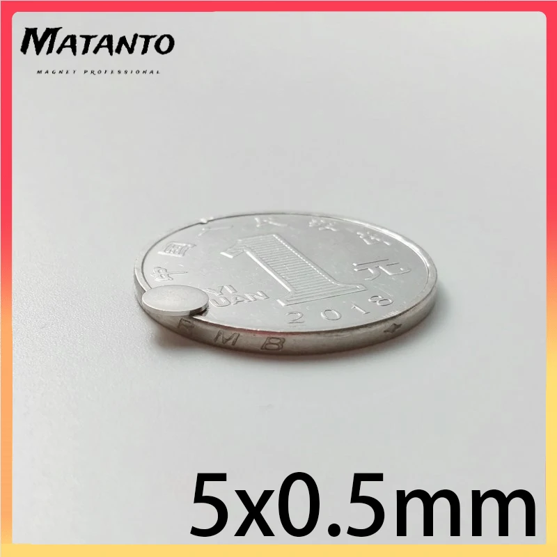 

100Pcs 5x0.5 5x1.5 5x6 5x7 5x8 5x10 5x15 NdFeB Round Magnet Super Powerful Strong Permanent Magnetic imane Disc 5mm Thickne