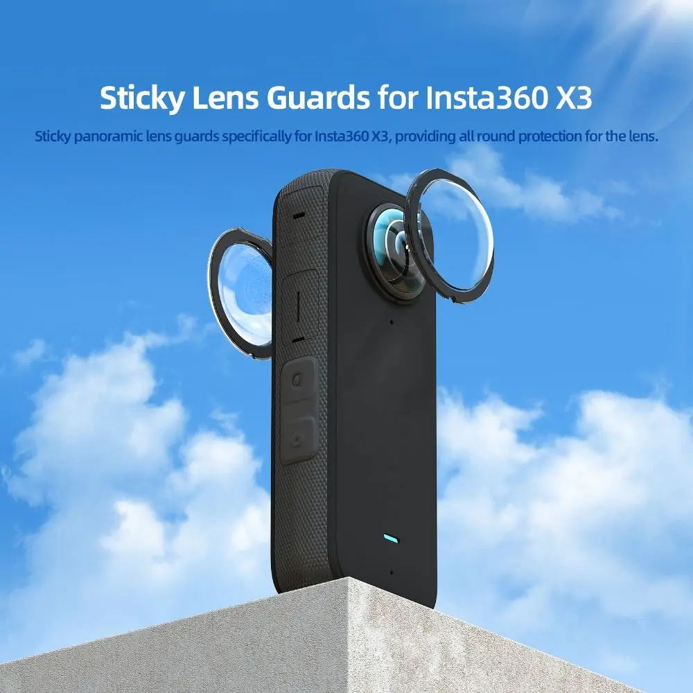 Купи For Insta360 X3 Sticky Lens Guards Dual-Lens 360 Mod For Insta 360 X3 Protector Camera Lens Anti-Scratch Cover Accessories за 521 рублей в магазине AliExpress