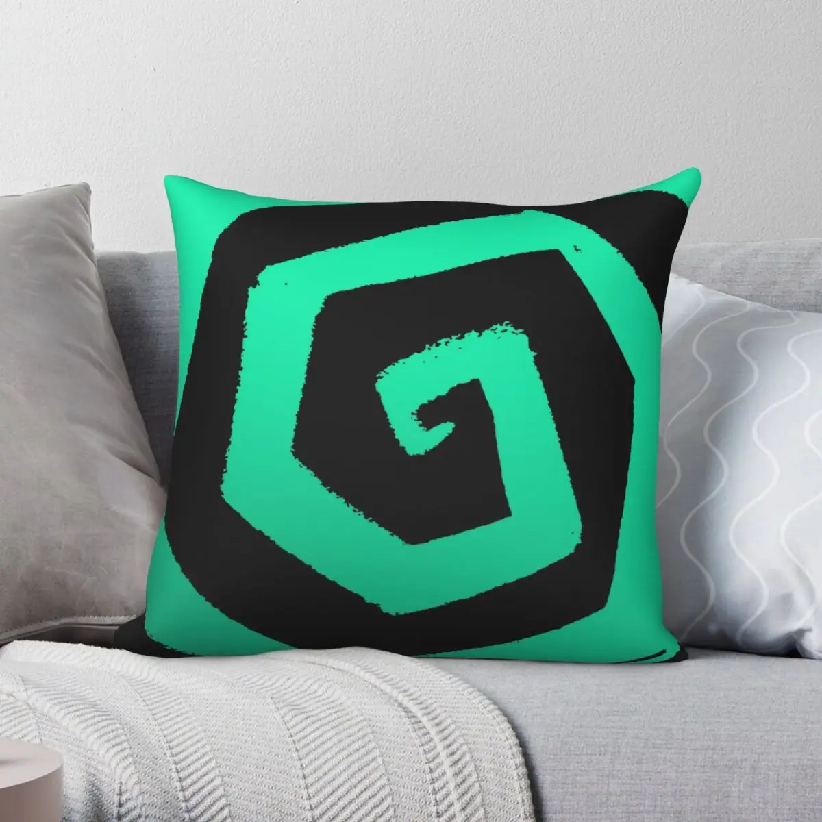 

Наволочка на спиральную подушку с принтом на молнии