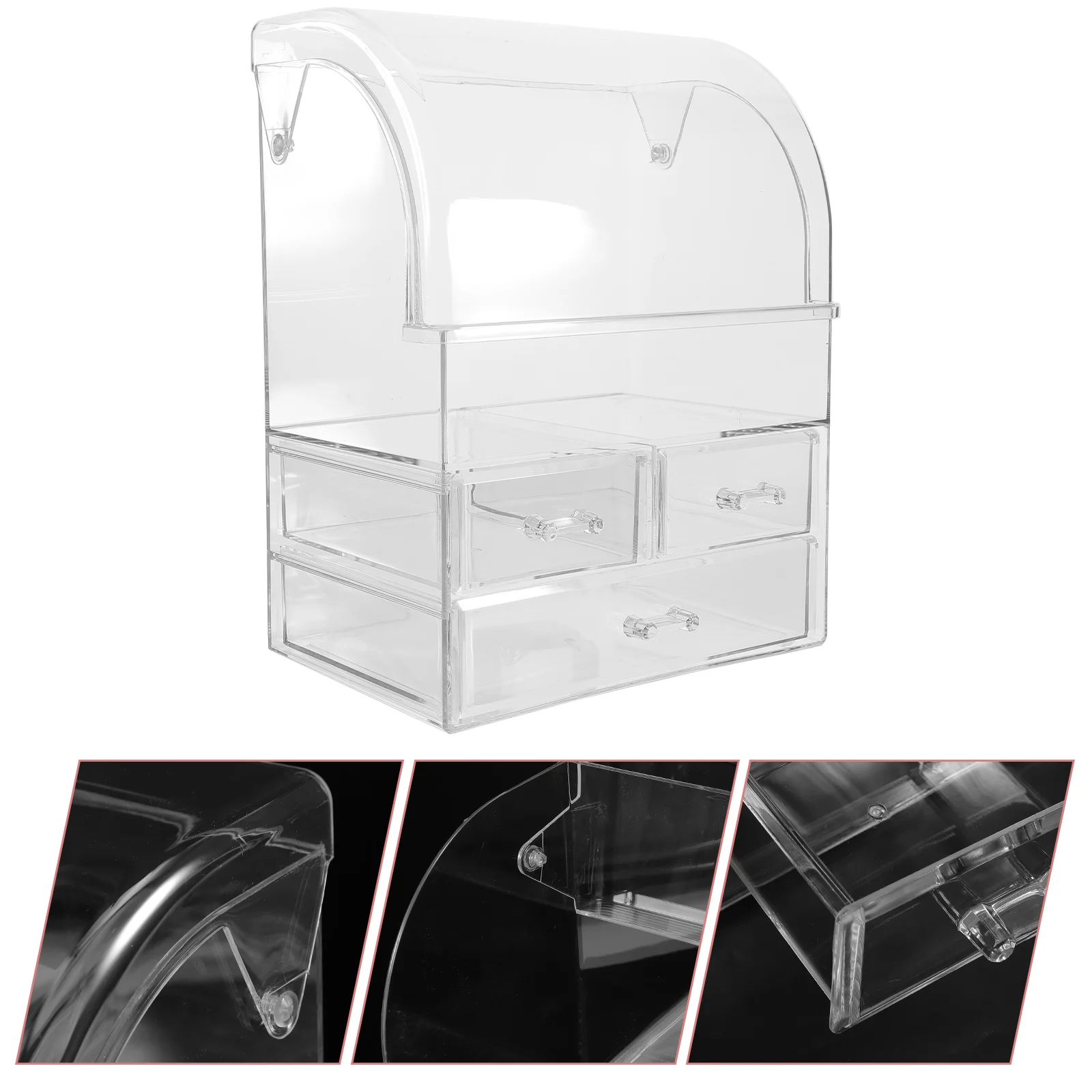 

Organizer Acrylic Storage Box Makeup Drawers Countertop Case Lipstick Desktop Perfume Organizers Stationery Jewelry Tray Display