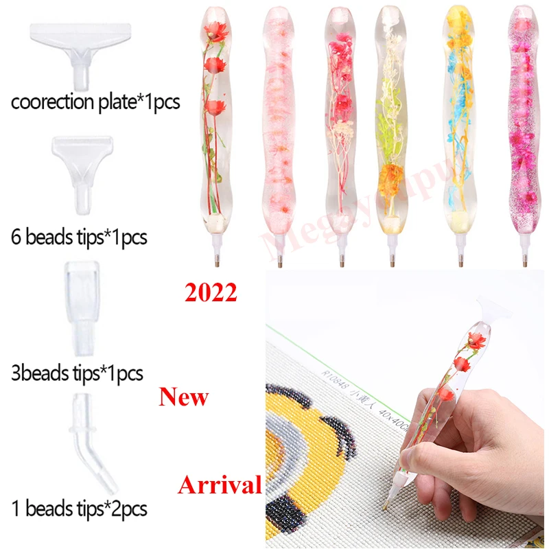 

2022 New Resin DIY Diamond Painting Point Drill Pen Replacement Pen Heads Diamond Embroidery Mosaic Accessories Nail Art Tool
