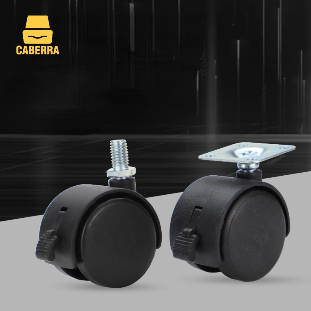 Caster Wheels 1‘’ Soft Safe Roller 360 Degree Swivel Casters For Drying Rack Office Furniture Hardware