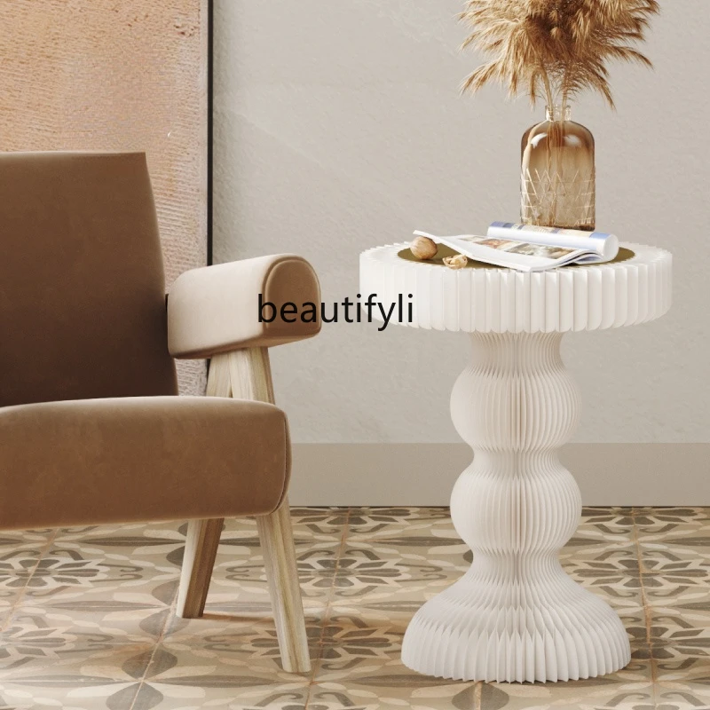 

zqCabinet Side Table Small Table Coffee Table Movable Light Luxury Corner Table Living Room Bedroom Bedside Supporter