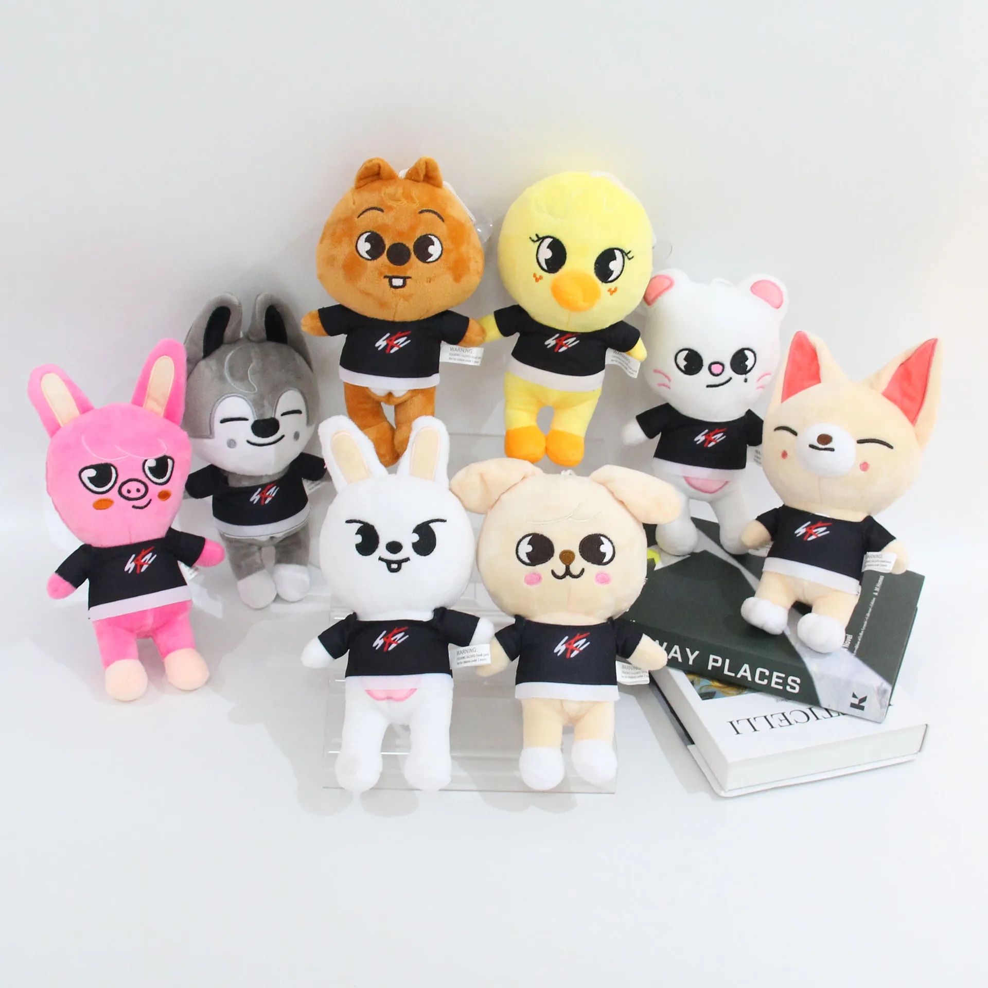 

Одежда Skzoo Plushies Skzoo 20 см, плюшевая ткань Skzoo, мягкое детское пальто с животными, кавайная форма, свитер, рубашка, комбинезон Skz Stay Doll
