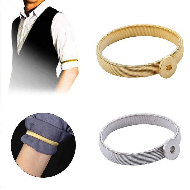 

Mens Elasticated Arm Band Shirt Sleeve Holder Men Metal Arm Bands Non-Slip Cuffs Unisex Stretchy Sleeves Accessories