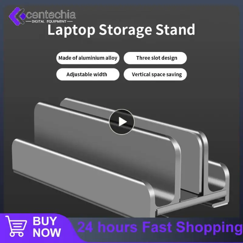 

Vertical Base Tablet Computer Cooling Dual Storage Adjustable Desktop Notebook Storage Bracket Aluminum Alloy Vertical Portable