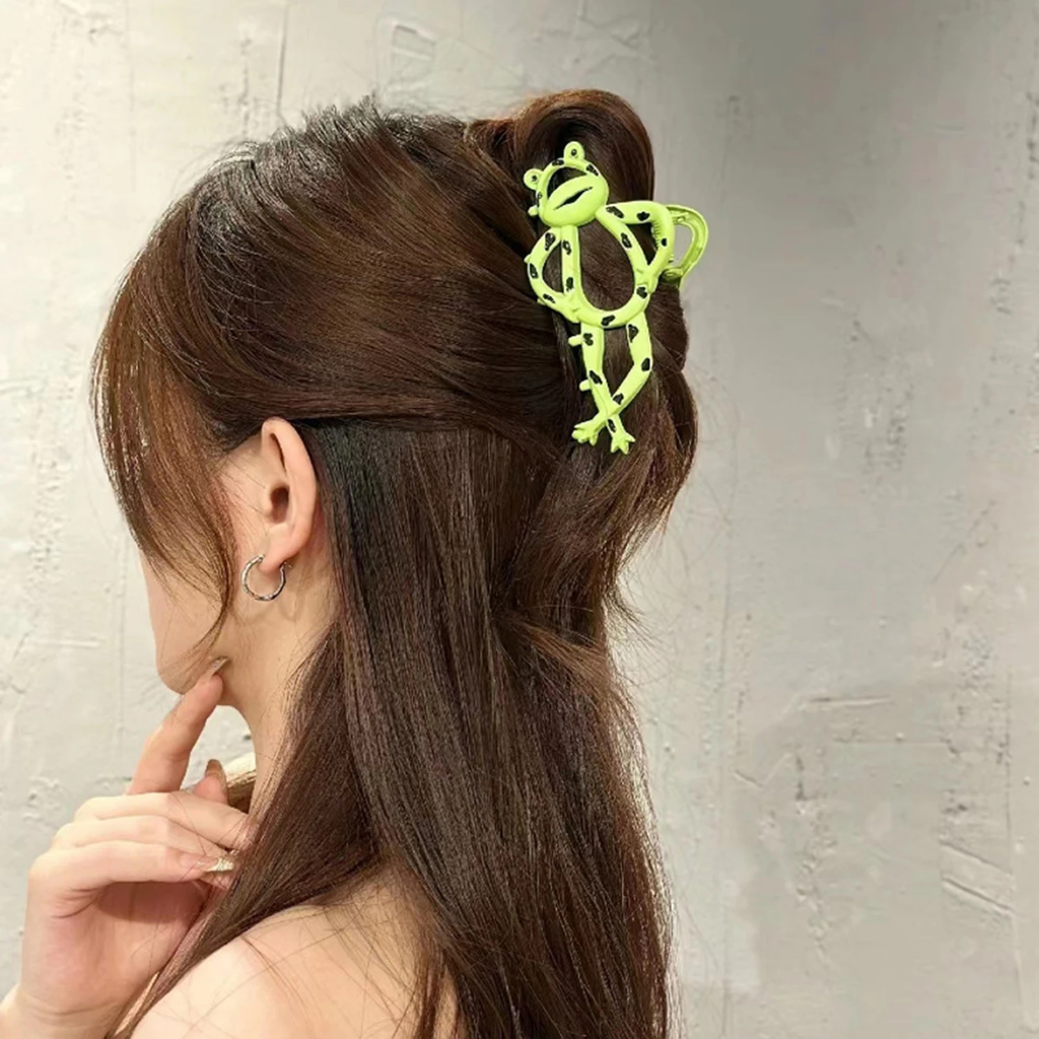 

Cartoon Green Frog Hair Claw Fashion Cute Metal Hair Clip Ponytail Hairpin Women Girls Headdress Hair Accessories Gifts 2023