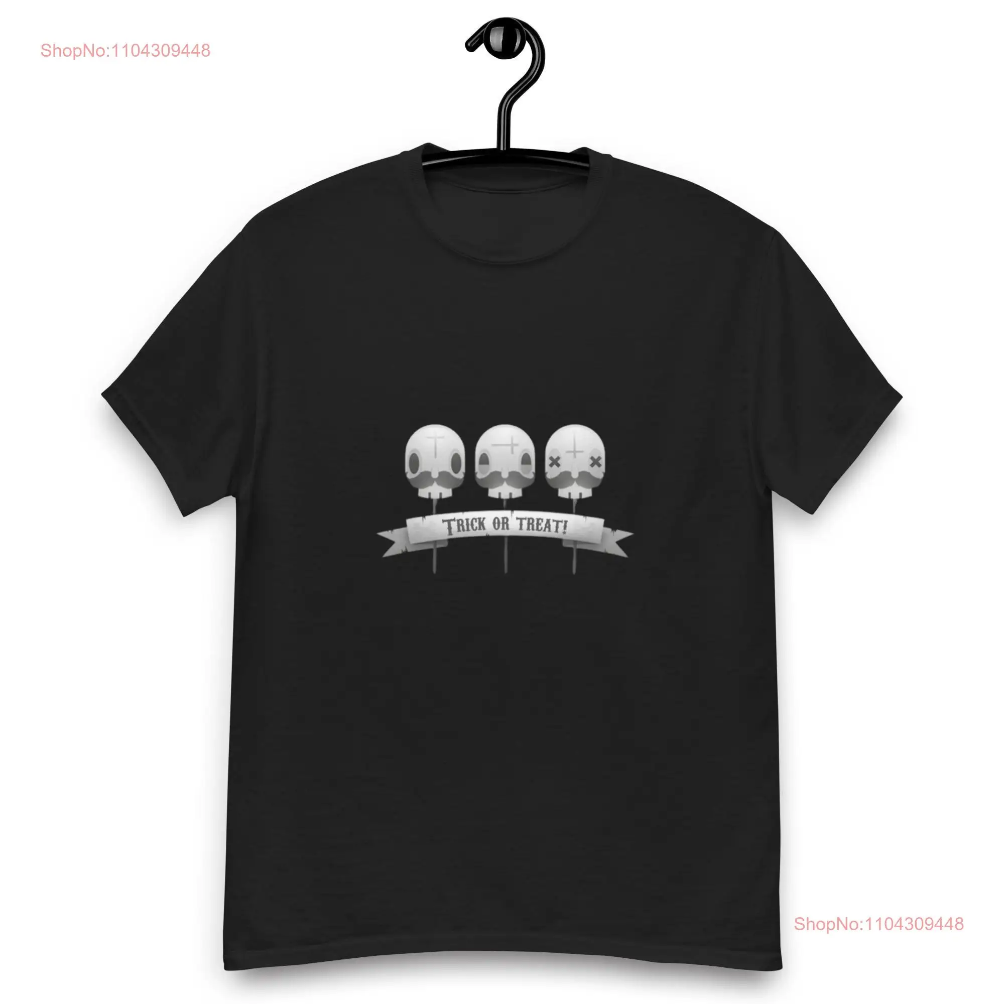 Trick or Treat Skull Pops T Shirt Cute Halloween Candy Design for Spooky Fun long short sleeves