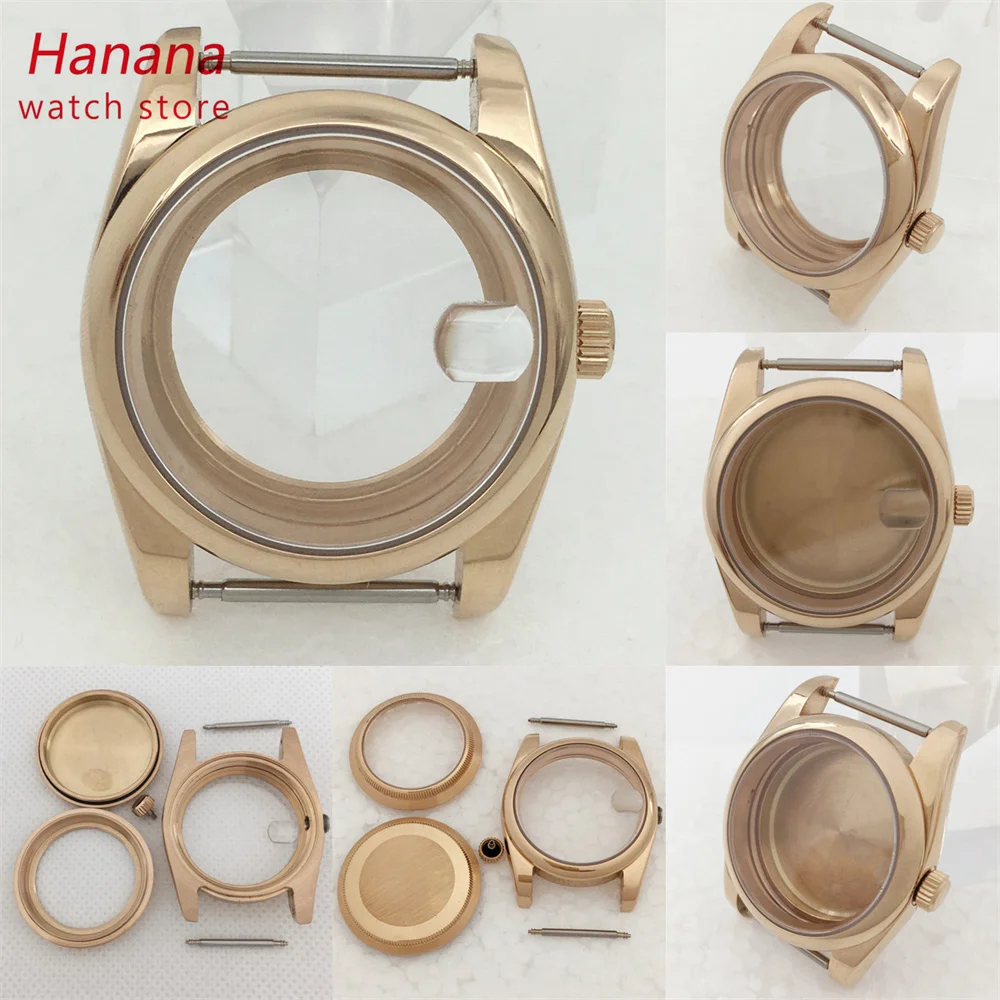 

BLIGER 36mm/39mm sapphire glass rose gold case for NH35A NH36 ETA2836 2824 PT5000 Mingzhu2813 DG Miyota8205 movement