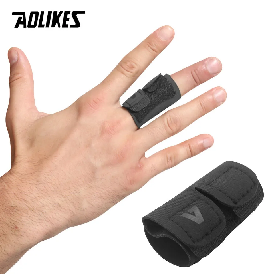 

AOLIKES 1PCS Sports Volleyball Basketball Finger Support Protector Finger Guard Bandage Pain Relief Sport Protective Gear