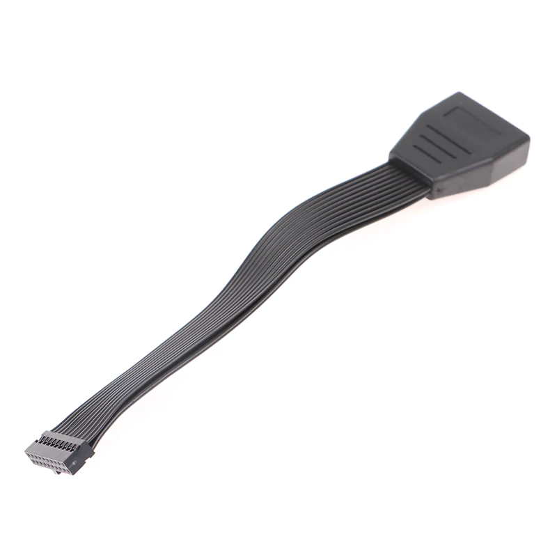 

Black 15cm Motherboard Mainboard USB3.0 19Pin 20Pin Female to USB 3.0 19pin 20 Pin Male Extension Conversion Connecting Cable