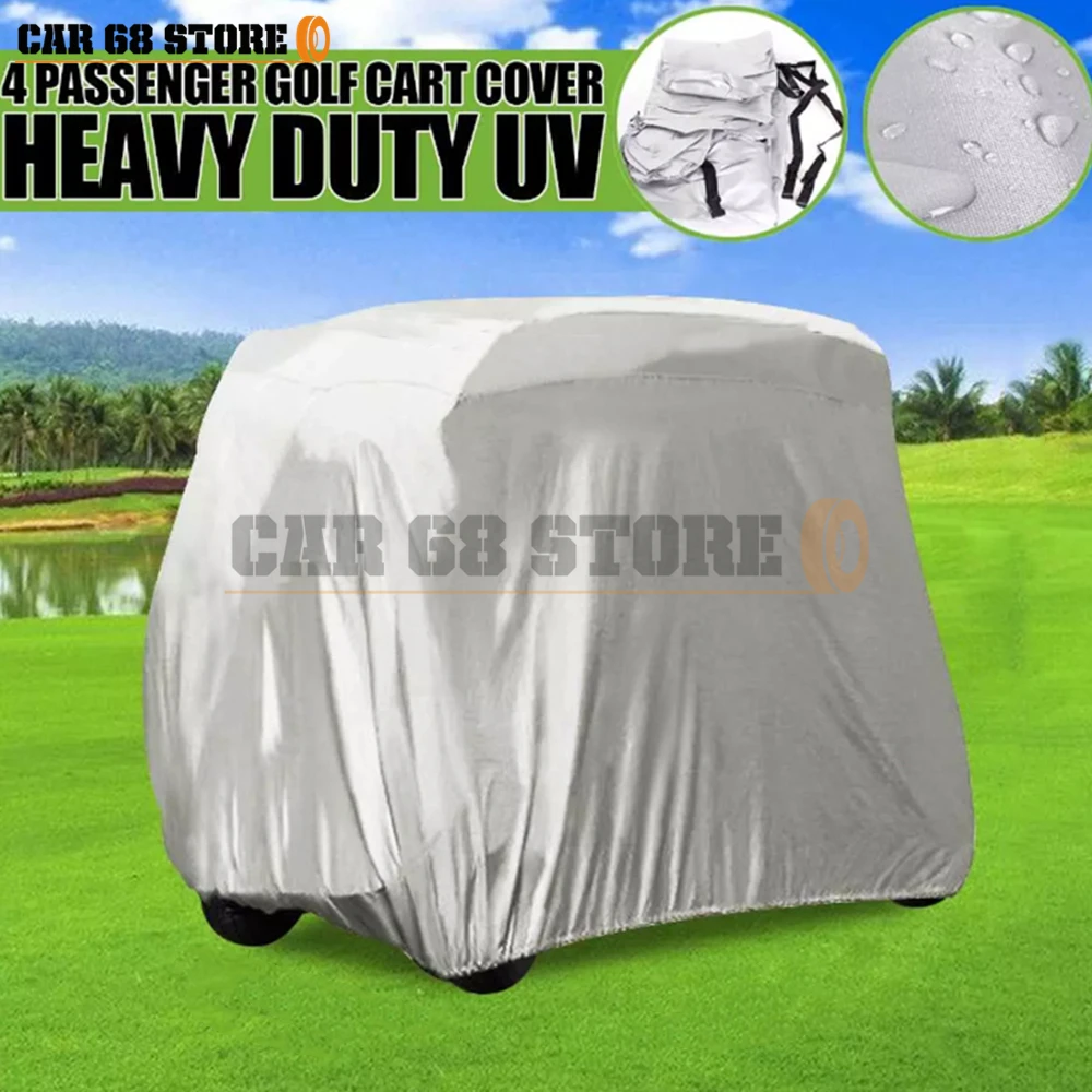 

Anti-UV Golf Cart Accessories Waterproof Golf Cart Cover All-Weather Outdoor Cart Covers Advanced Double Stitiches For Most
