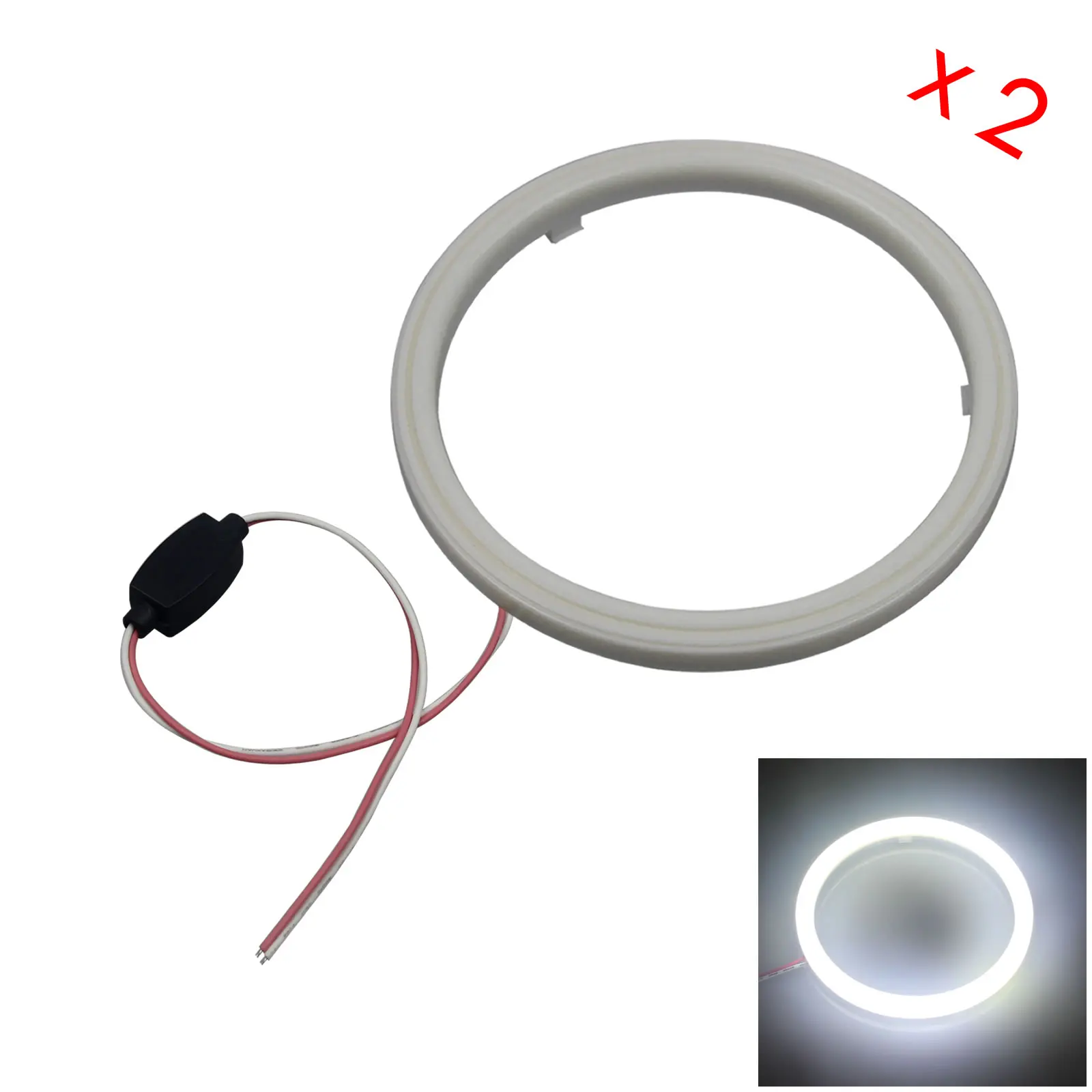 2x Белый Автомобильный ангельский глаз кольца с ореолом лампа заднего фонаря 120 мм