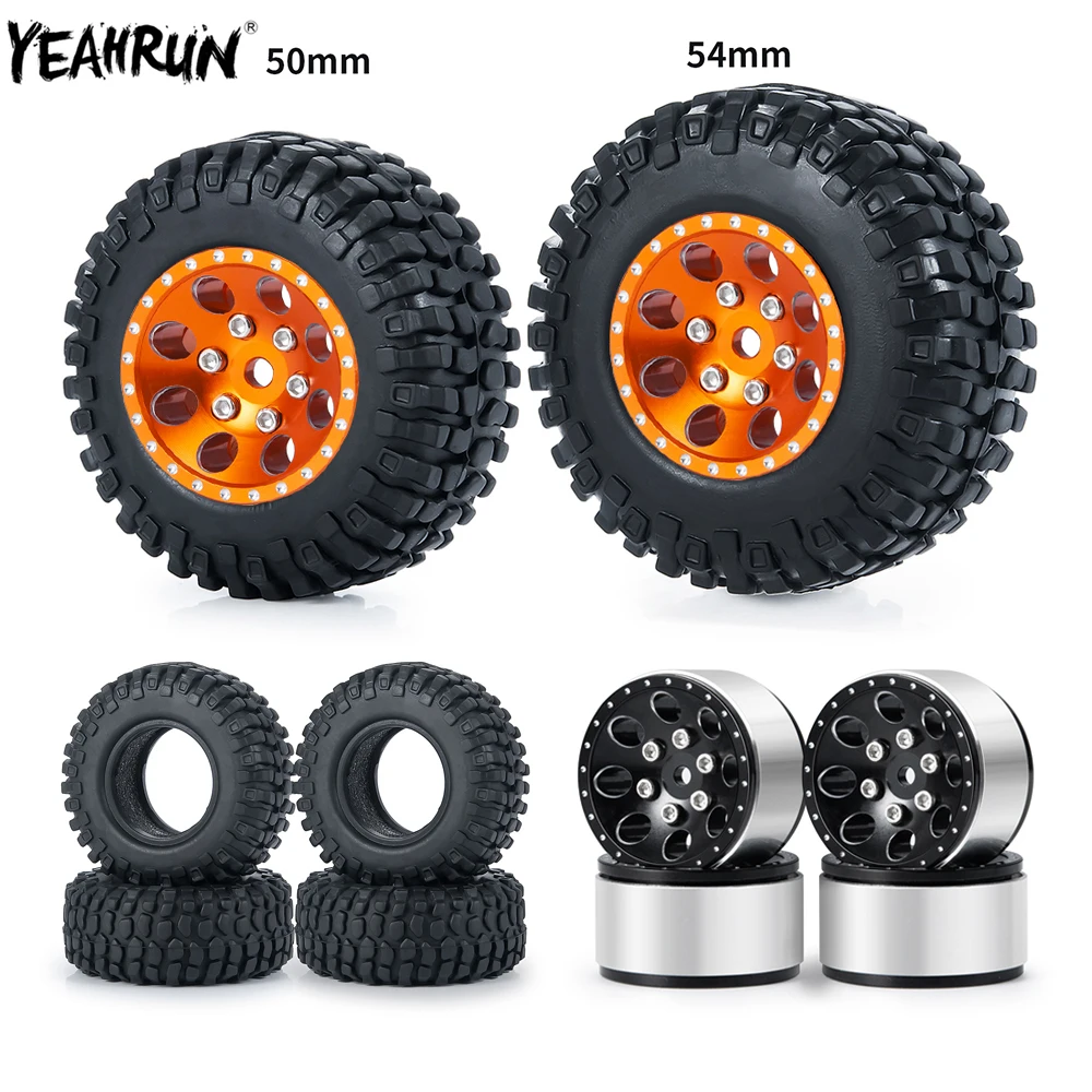 

YEAHRUN 1,0 "Beadlock колесный обод, вездеход, резиновая шина для 1/24 Axial SCX24 90081 AXI00001 AXI00002 AXI00005 AXI00006 RC Crawler