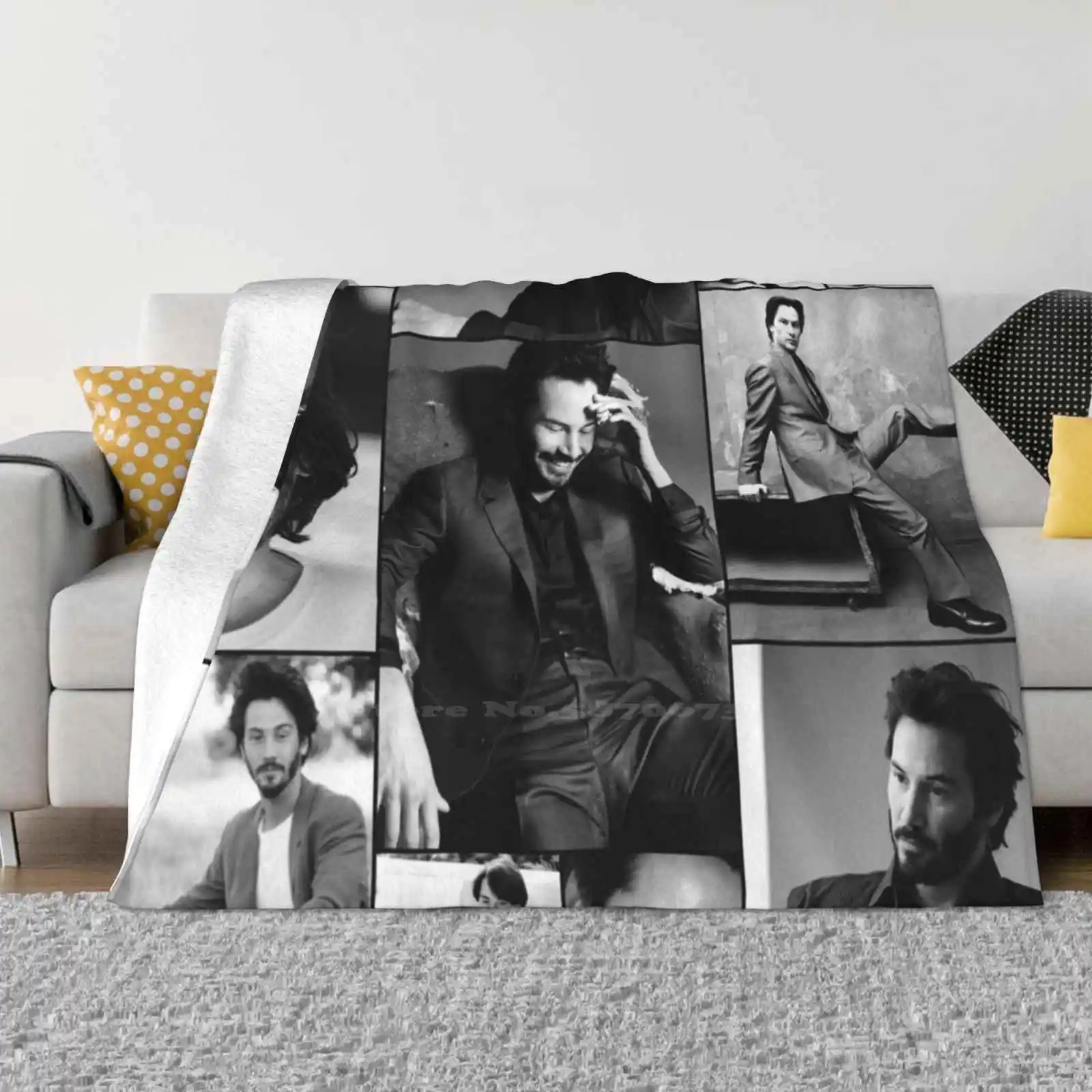 

Kr Collage Latest Super Soft Warm Light Thin Blanket Keanu Reeves