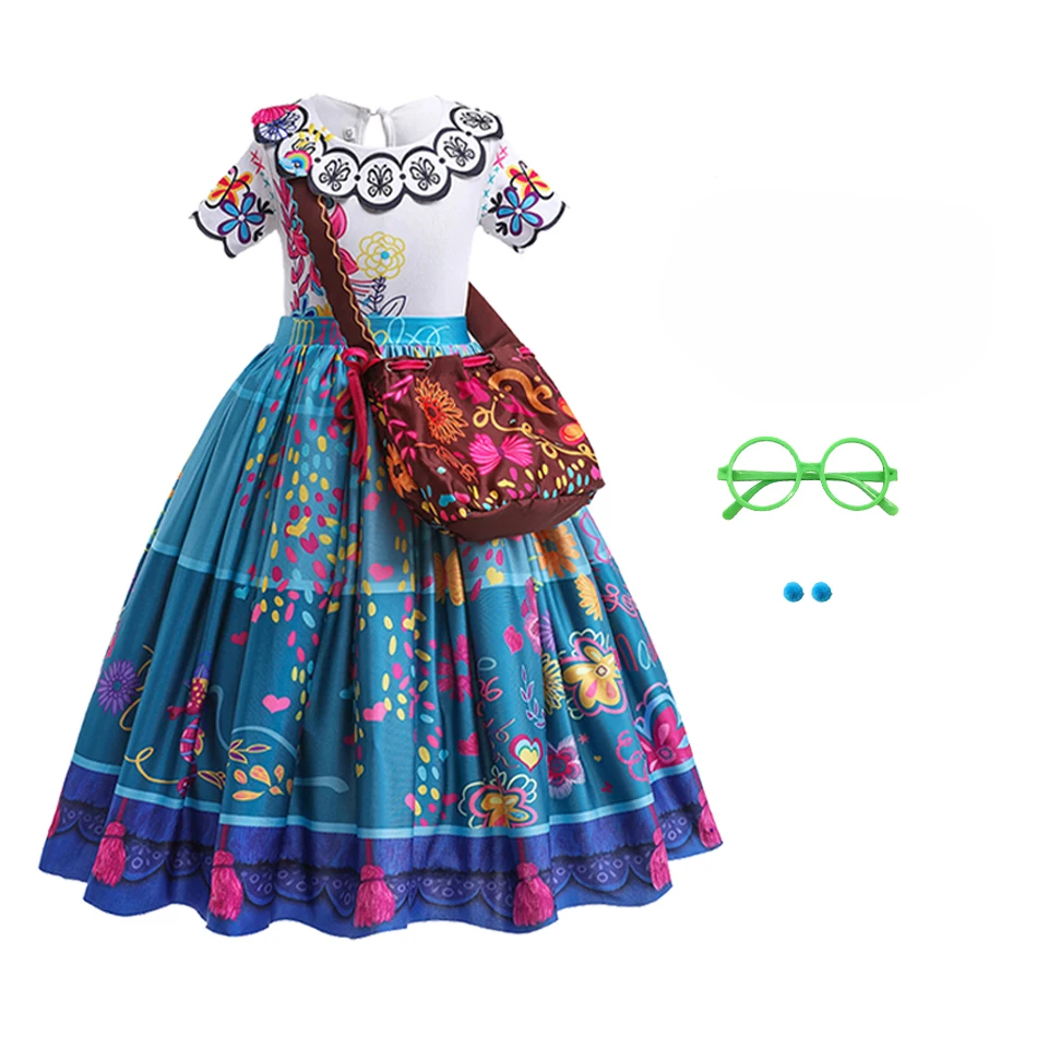 New Disney Encanto Charm Isabella Madrid Animation Costume Girls Princess Dress Halloween Carnival Cosplay Costume for Girl 2022