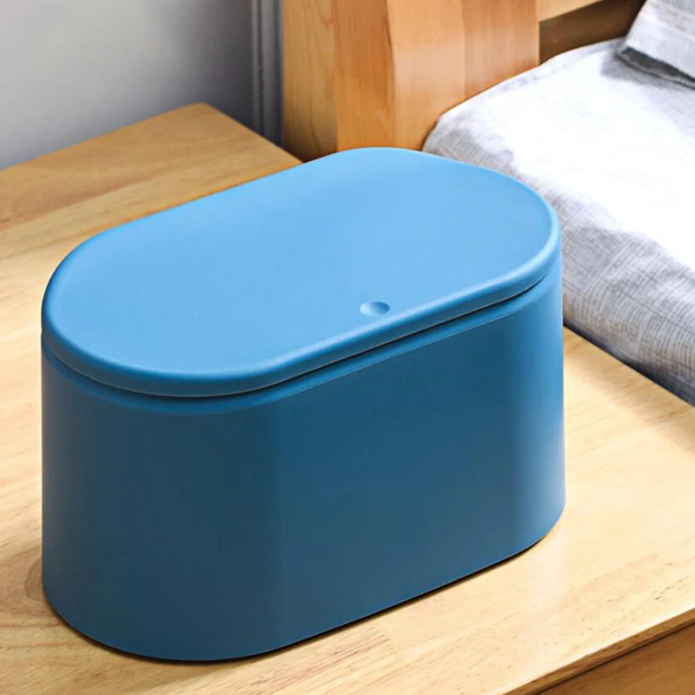 

Пластиковые контейнеры Go, мусорные банки, крышка с нажимной кнопкой, скандинавский стиль, 21,3x17,5 см, голубой, для офиса