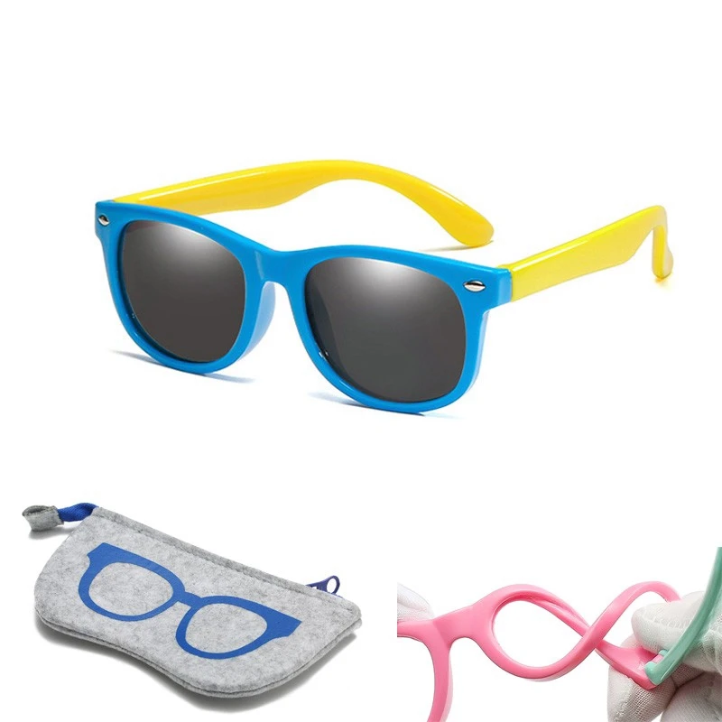 

With Bag Rubber TR90 Children HD Polarized Sunglasses Kids Sunglasses Polaroid