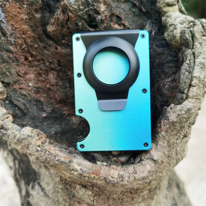 Airtag Wallet for Men Bank Business Card Cash Holder Rfid Cartera Tarjetero Carteira Brand luxury Carbon Fiber Wallet Smart Slim