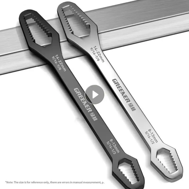 

Universal Torx Wrench Double Head Self Tighten Ratchet Spanner 8-22mm Adjustable Screw Nuts Wrench Car Bicycle Repair Hand Tools