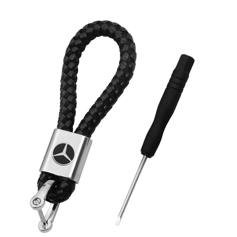 Автомобильный брелок для ключей из кожи с бриллиантовой веревкой автомобильный