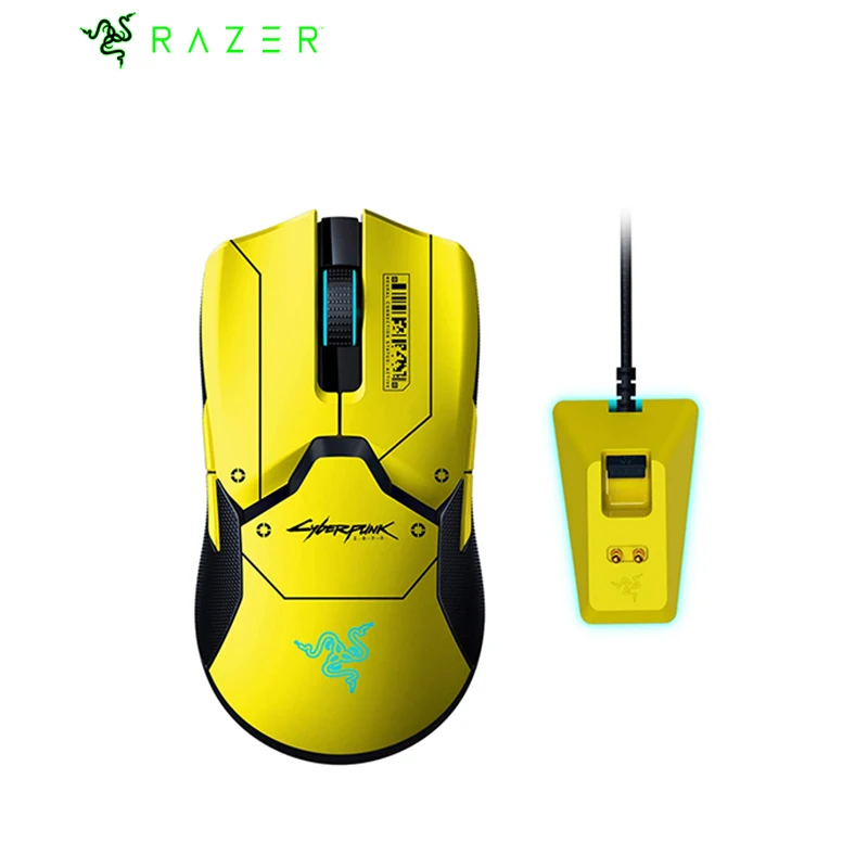 

Razer Viper Ultimate Lightweight Wireless Gaming Mouse RGB Charging Dock 20K DPI Optical Sensor Cyberpunk 2077 Edition Pc Gamer