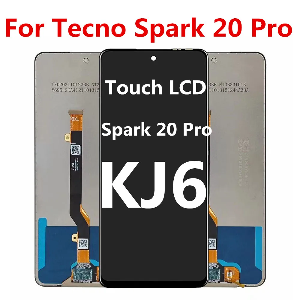ЖК-дисплей и сенсорная панель в сборе для Tecno Spark 20 Pro KJ6