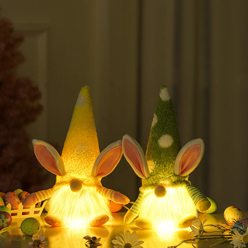 

Пасхальное украшение, 2022 светодисветильник Дов, Пасхальный кролик, кукла Рудольфа, кролик, пасхальный подарок для детей, «сделай сам», счастливая Пасхальная вечеринка, Декор для дома