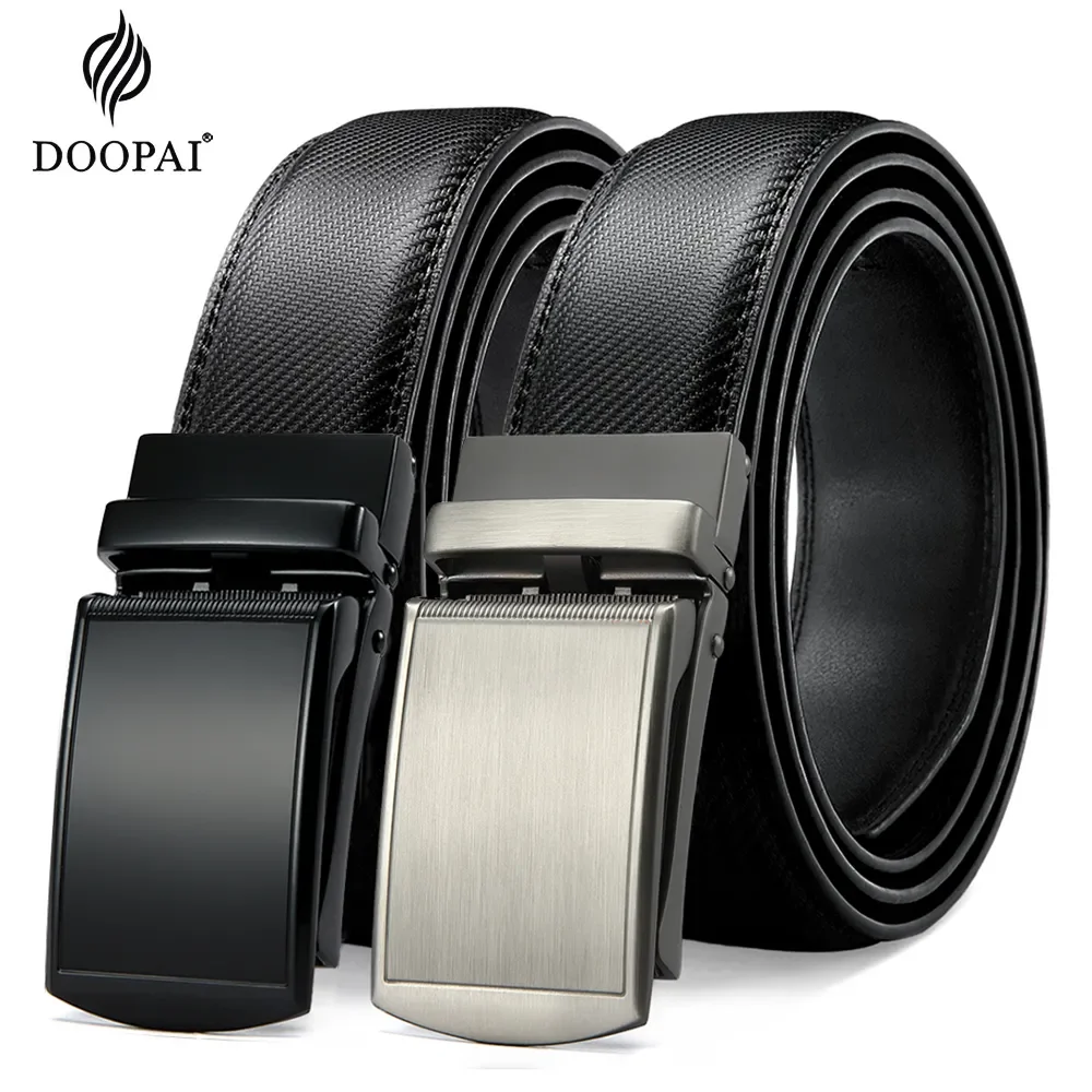 

DOOPAI Belt for Men Leather Belt Automatic Genuine Leather Fashion Belts Ratchet Luxury Belts Men's Trouser Belt ремень женский
